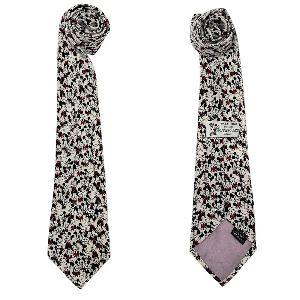 VTG Mickey Mouse‎ Men's Tie Walt Disney World  100% Silk Balancie Tie Works